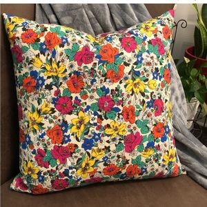 Handcrafted Floral Print Decorative Throw Pillow